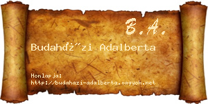 Budaházi Adalberta névjegykártya